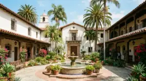 Museum courtyard with fountain